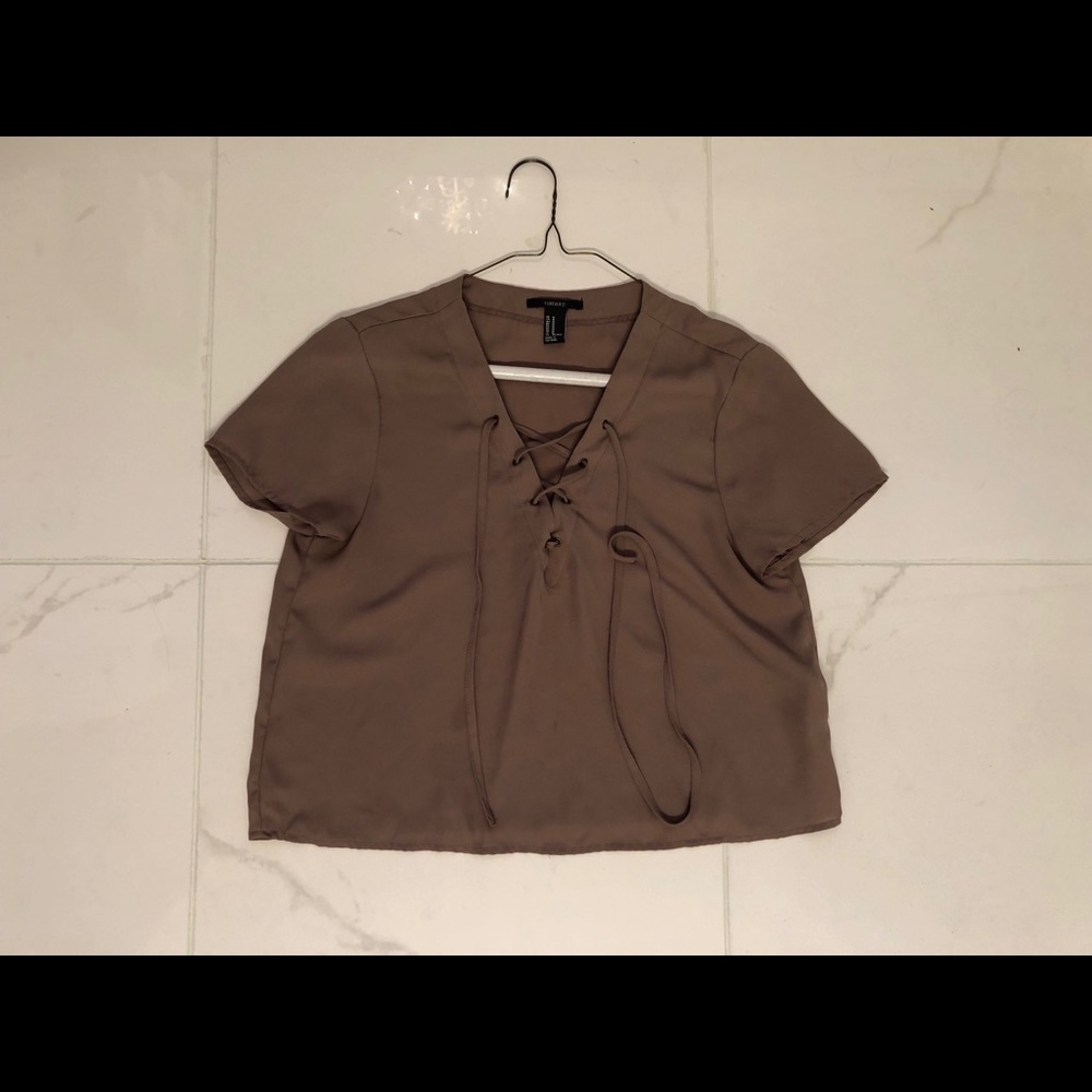 Tie Up Mauve Top